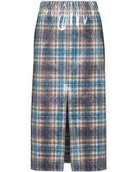 Maison Margiela - Blue X Pendleton Checked Wool Skirt - Lyst