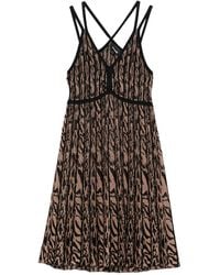 Just Cavalli - V-Neck Mini Dress - Lyst