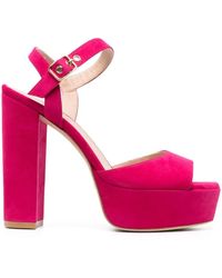 Stuart Weitzman - Sandales En Daim À Plateforme 135 Mm - Lyst