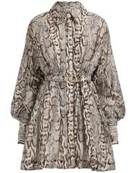 Aje. - Robe Courte Murphie À Imprimé Peau De Serpent - Lyst