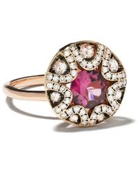 Selim Mouzannar - 18kt Rose Gold Diamond Rhodolite Mille Et Une Nuits Ring - Lyst