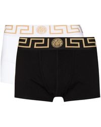 Versace Greca Border Boxer Briefs in Black for Men | Lyst