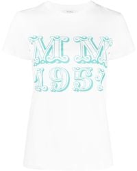 Max Mara - T-shirt en coton à imprimé graphique - Lyst