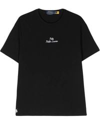 Polo Ralph Lauren - T-Shirt Mit Logo-Stickerei - Lyst