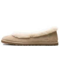 UGG - Zora Ballerinas Aus Wildleder Mit Shearling-Besatz - Lyst