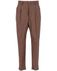 Eleventy - Houndstooth-Pattern Pleated Trousers - Lyst