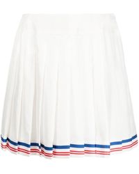 Casablancabrand - Pleated Striped-border Skirt - Lyst