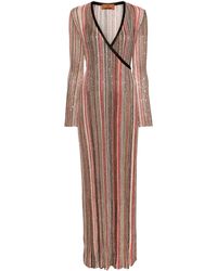 Missoni - Sequin-embellished Wrap Maxi Dress - Lyst