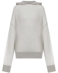 Rick Owens - Cashmere Hoodie With Ribbed Cuffs And Hem - Lyst