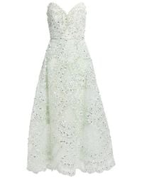 Elie Saab - Bead-Embroidered Strapless Maxi Dress - Lyst