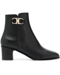 Ferragamo - Leather Ankle Boots - Lyst