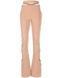 ANDREADAMO - Cut Out-Detail Knitted Flares - Lyst