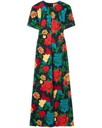 La DoubleJ - Floral Ruched Dress - Lyst
