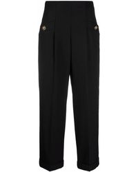 Sandro - High-waisted Cropped Trousers - Lyst