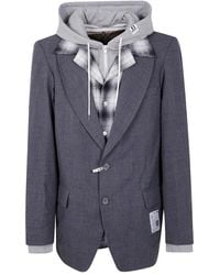 Maison Mihara Yasuhiro - Blazer a capas con capucha - Lyst