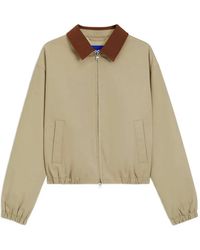 HUGO - Falter-1_B Stretch-Cotton Jacket With Contrast Corduroy-Collar - Lyst