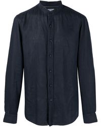 Brunello Cucinelli - Overhemd Met Ronde Opstaande Kraag - Lyst