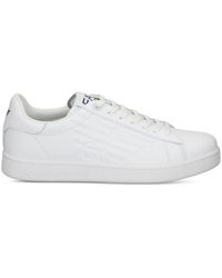 EA7 - Logo-Embossed Low-Top Sneakers - Lyst