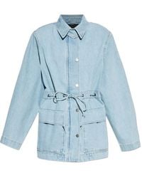 ROTATE BIRGER CHRISTENSEN - Veste En Jean À Taille Ceinturée - Lyst