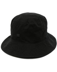Acne Studios - Logo-appliqué Cotton Bucket Hat - Lyst