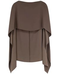 Alberta Ferretti - Mouwloze Blouse Met Gedrapeerde Laag - Lyst