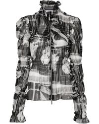 Off-White c/o Virgil Abloh - Xray Silk Blouse - Lyst