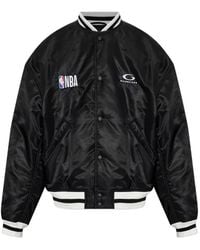 Balenciaga - X Nba Logo-Patch Bomber Jacket - Lyst