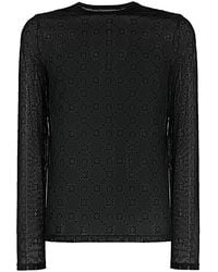 Marine Serre - Moonogram-Pattern Long-Sleeve T-Shirt - Lyst