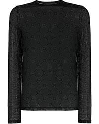Marine Serre - Moonogram-Pattern Long-Sleeve T-Shirt - Lyst