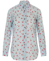 Jil Sander - Floral-Print Long-Sleeve Shirt - Lyst