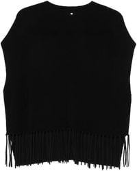 Patrizia Pepe - Fringe-Trimmed Poncho - Lyst