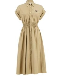 Miu Miu - Kleid Mit Gesmokter Taille - Lyst