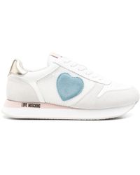 Moschino - Sneakers mit Logo-Patch - Lyst