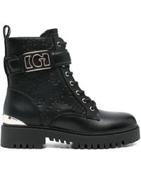 Guess - 40Mm Oranda 4G Peony Logo-Debossed Combat Boots - Lyst