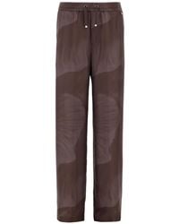 Herno - Floral-Print Silk Trousers - Lyst