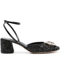 Casadei - Ring Cleo 50mm Pumps - Lyst