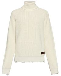 DSquared² - Logo-patch Roll-neck Knitted Jumper - Lyst