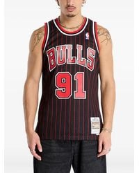 Mitchell & Ness - Canotta A Righe Nba Chicago Bulls Swingman Dennis Rodman 1995-1996 - Lyst