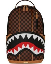 Sprayground - Karierter Rucksack Mit Hai - Lyst