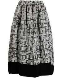 Comme des Garçons - Embroidered A-line Midi Skirt - Lyst
