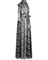 Collini Milano - Meg Bow-Detail Halterneck Maxi Dress - Lyst