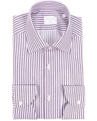 Xacus - Striped-Pattern Long-Sleeve Shirt - Lyst