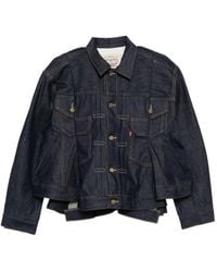 Sacai - X Levis Cotton Denim Jacket - Lyst