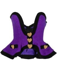 Moschino - Button-Detail Knitted Corset - Lyst