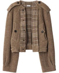 Burberry - Jack Met Afneembare Sjaal En Epauletten - Lyst