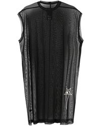 Rick Owens X Champion - Logo-embroidered Sheer Tank Top - Lyst