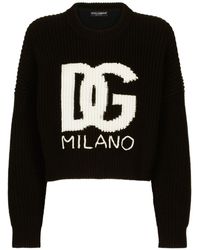 Dolce & Gabbana Pullover mit Logo-Print - Schwarz