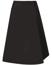 Moncler - Logo-Patch A-Line Midi Skirt - Lyst