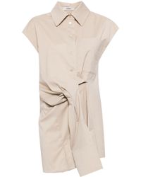 Goen.J - Knot-detail Stretch Shirt Dress - Lyst