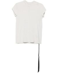 Rick Owens - Ribbed-Trim Strap-Detail T-Shirt - Lyst